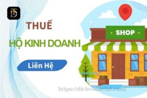 các loại thuế hộ kinh doanh phải nộp