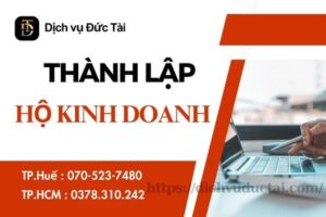 thành lập hộ kinh doanh cá thể