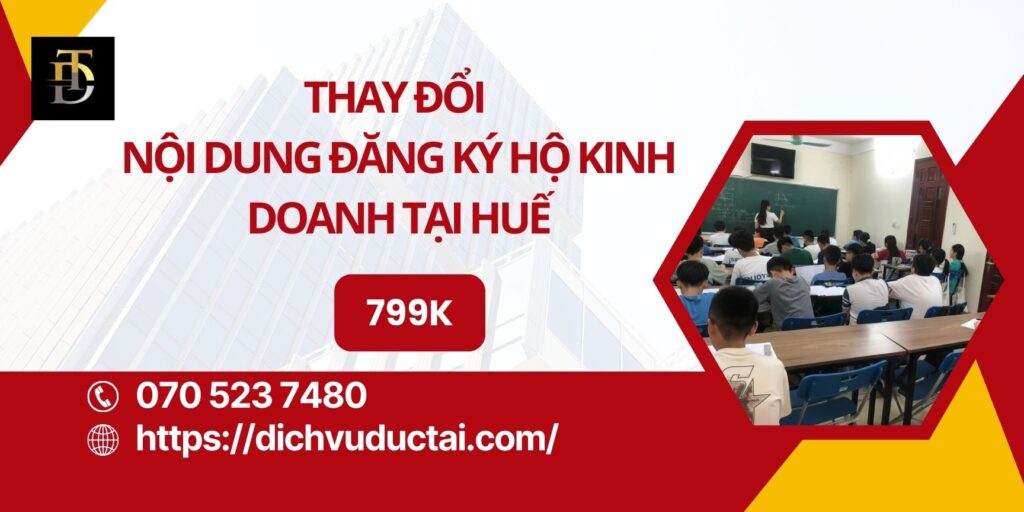 thay đổi nội dung đăng ký hộ kinh doanh tại huế