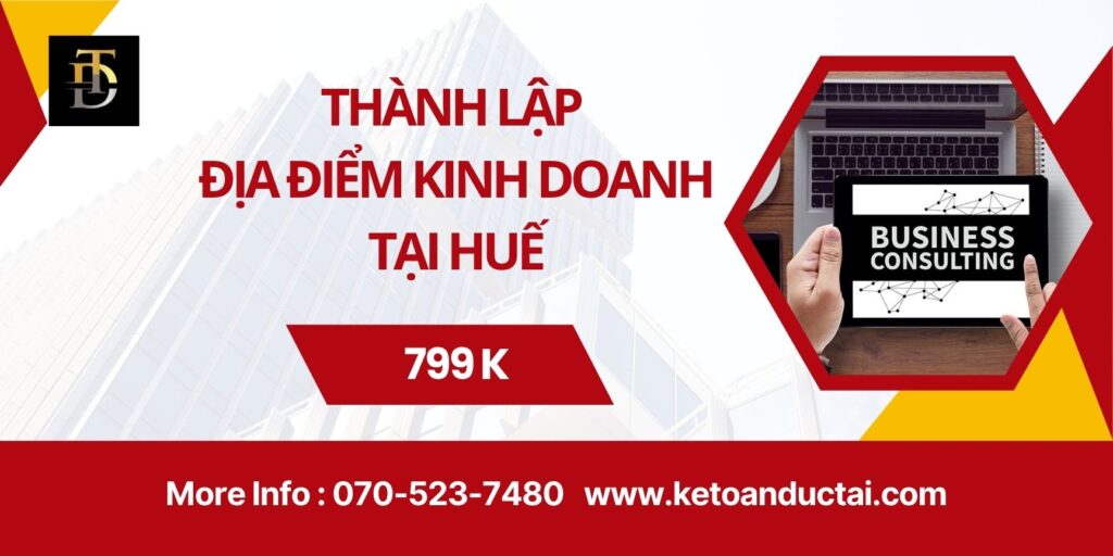 thành lập địa điểm kinh doanh tại huế