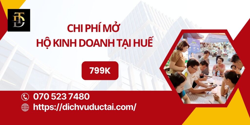 chi phí làm giấy phép hộ kinh doanh tại Huế